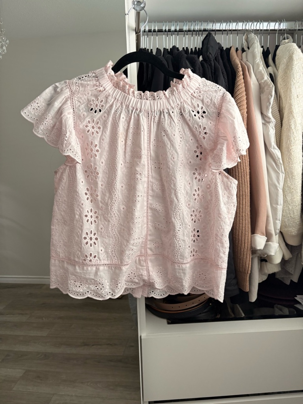 Light Pink Eyelet Blouse